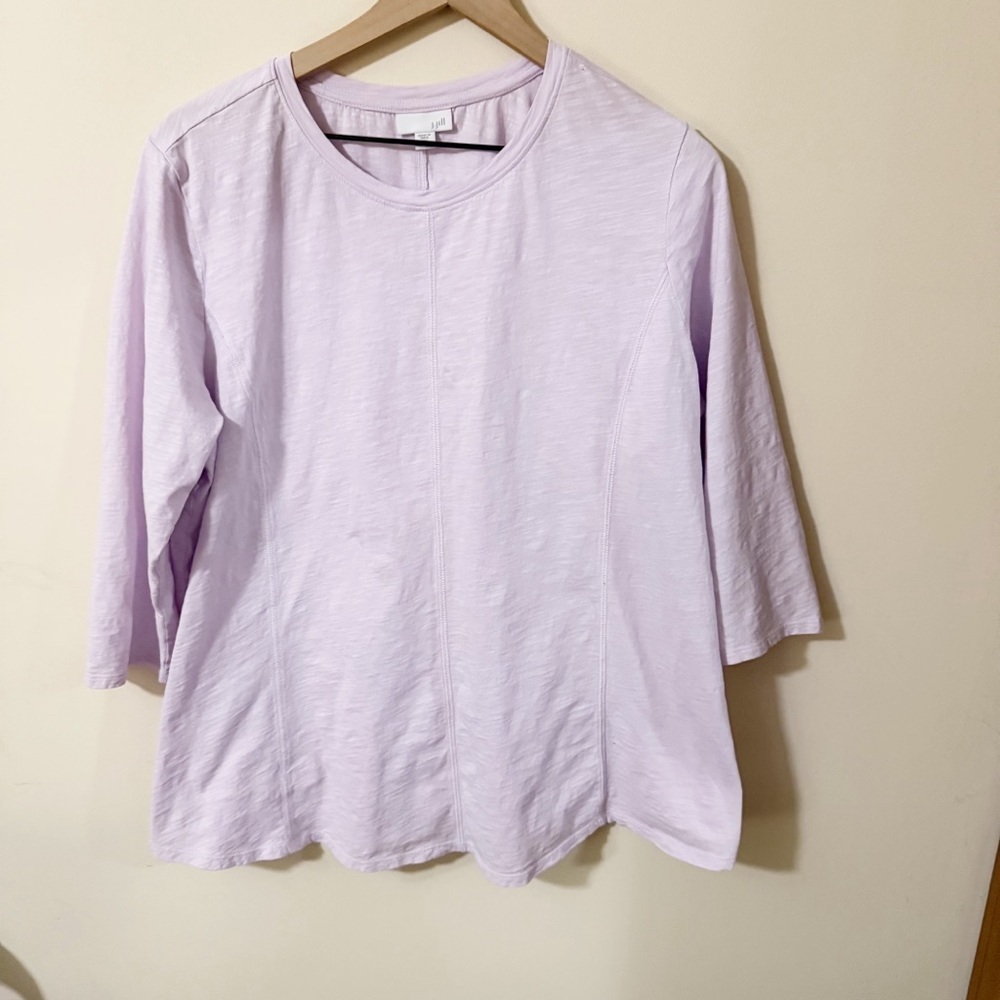 J Jill Light Purple 3/4 Sleeve Shirt Size 2X Womens